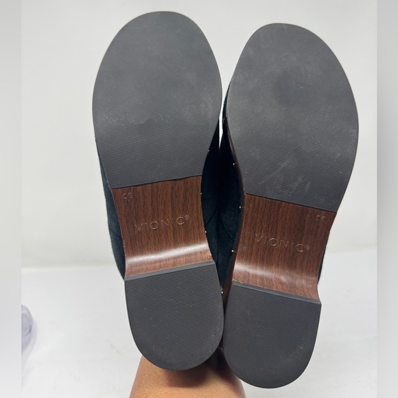 Vionic Kacie Suede Comfort Clogs Black Size 9 - Picture 7 of 10